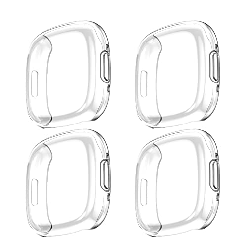 Fitbit Sense 2/Versa 4 Case with Screen Protector - Clear 4-Pack