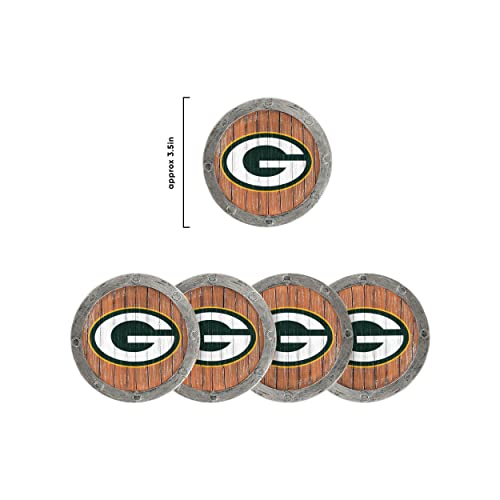 NFL Team Logo Coaster Set - 5-Pack Drink Coasters