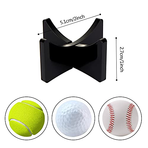 Acrylic Baseball Holder Display Stand - 1.97x1.1 inch, Black