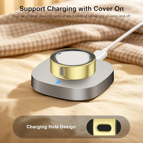 Oura Ring Cover - 3 Pack TPU Protection for Oura Ring 4/3 - Gold