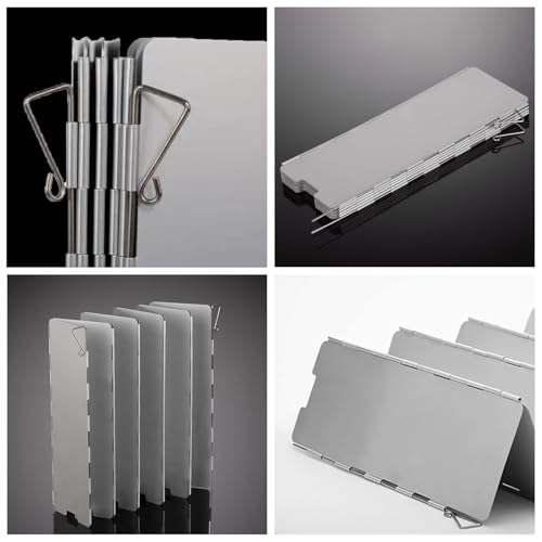 Foldable Aluminum Camping Stove Windscreen - 12 Plates
