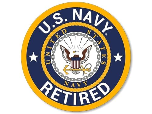 U.S. Navy Retired Sticker - 3 Inch Vinyl Bumper Decal