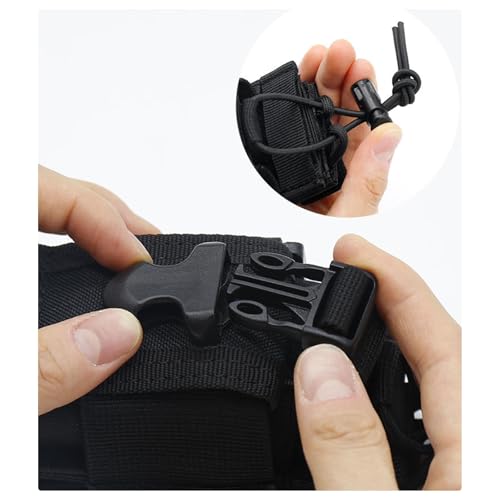 Tactical Molle Radio Holster Pouch - Durable Nylon for Walkie Talkies