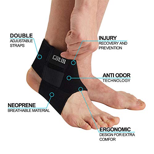 Adjustable Neoprene Ankle Support Brace - Large for Men & Women