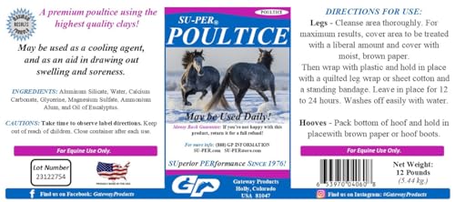 SU-PER 12 lb Medicated Horse Poultice for Leg & Hoof Treatment