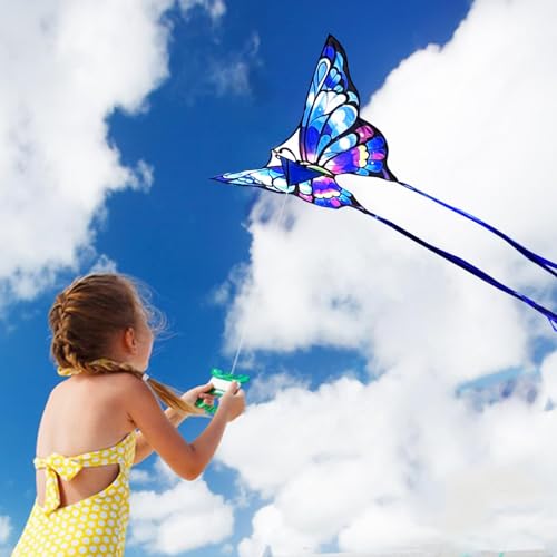 Butterfly Kite for Kids & Adults - Easy to Fly Purple Kite 1 Pack