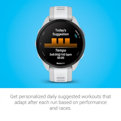 Garmin Forerunner 165 GPS Smartwatch - Mist Grey/Whitestone