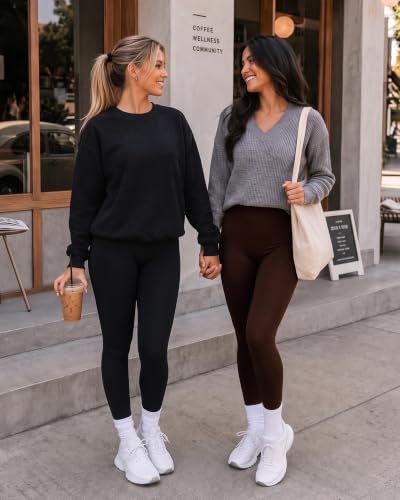High-Waisted Leggings with Pockets for Women - 3 Pack, 26 Inch