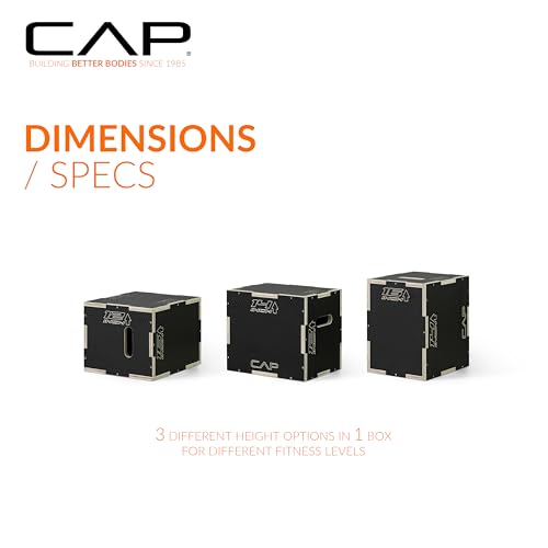Non-Slip 3-in-1 Plyometric Box - 16in x 14in x 12in