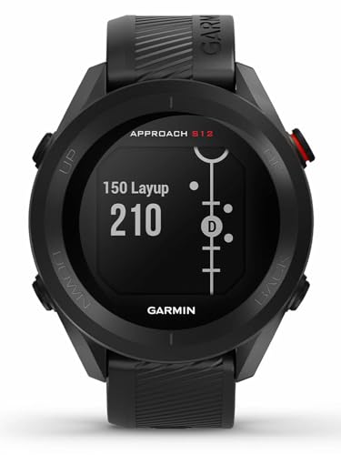 GPS Golf Watch - Garmin Approach S12 - 42K Preloaded Courses - Black