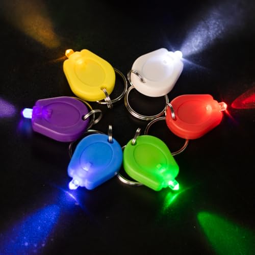 Ultra Bright 6-Color Keychain Flashlight Set - Multicolor Lights