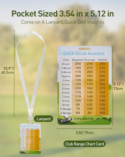 Golf Club Distance Card - 3.54" x 5.12" - Essential Golf Accessory