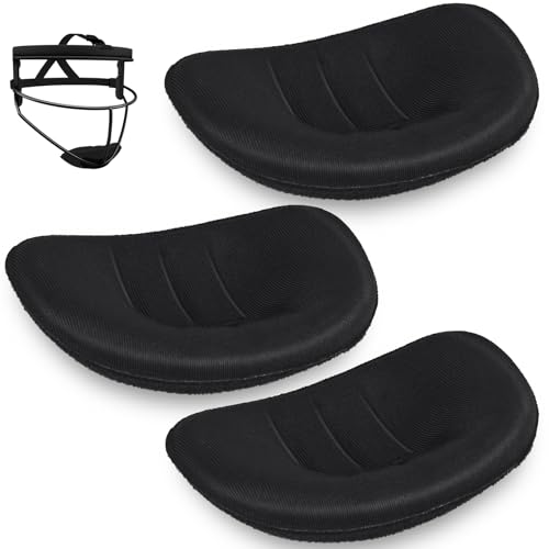 3-Pack Softball Face Mask Chin Pads - Detachable Chin Cup
