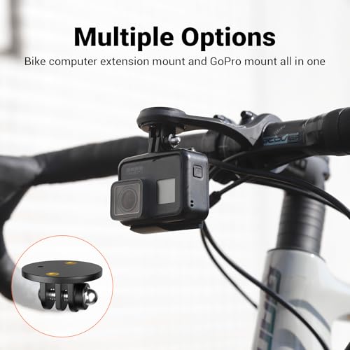 Bike Computer Mount Curved - Out Front Cycling Mount for Garmin, Wahoo, Bryton