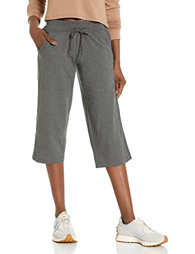 Danskin Women's Drawcord Crop Pant X-Large Charcoal Heather