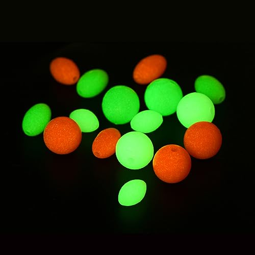 Glow Fishing Beads - Luminous Round Bait Egg Lure Rigs, Red, 6mm