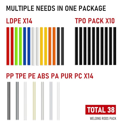 RX WELD Plastic Welder, 2 in 1 Welding Kit Repair Welder Kit 1000PCS Hot Stapler for Car Bumper Cracks, Kayaks, Plastic Toys, Patent Number D1052628