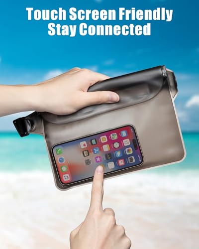 Waterproof Fanny Pack - 9x6.5 Inch Waterproof Pouch - Brown