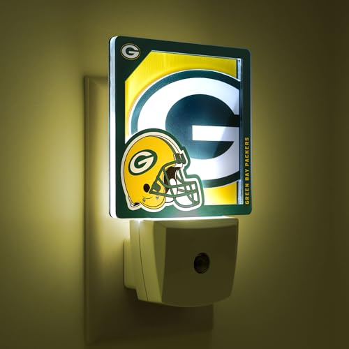 Green Bay Packers NFL Logo Nite Light - 3D Glowing Effect