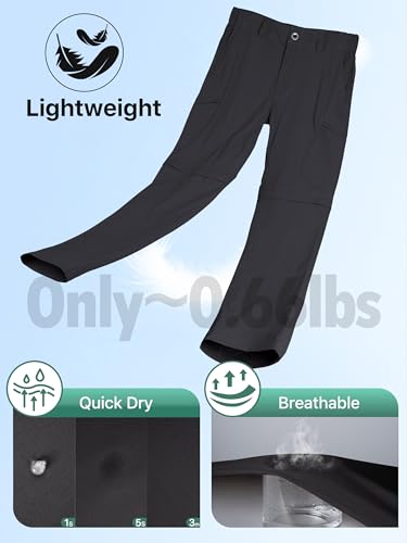 Free Soldier Men’s Convertible Hiking Pants – Lightweight, Quick-Dry, UPF 50+