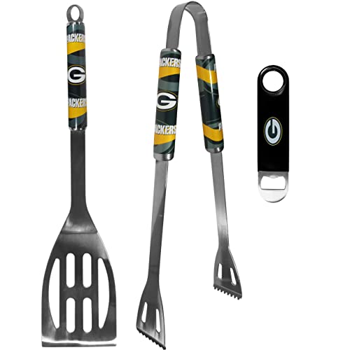 Green Bay Packers BBQ Grill Set with Bottle Opener - 2 Pieces