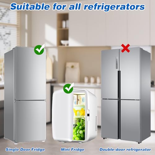 Bremorou 2 Pack Freezer Door Latches Refrigerator Lock Freezer Lock for Upright Freezer Refrigerator Fridge Freezer Door Lock Proof Refrigerator Lock Baby Safety Fridge Door Latch Locks (White)