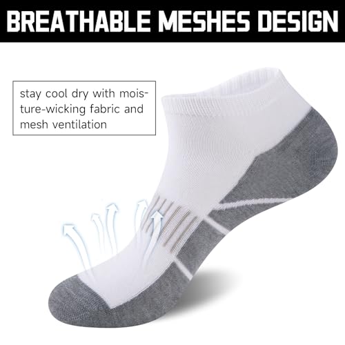 COOVAN Mens 14 Pack Ankle Socks， Low Cut Thin Comfort Breathable