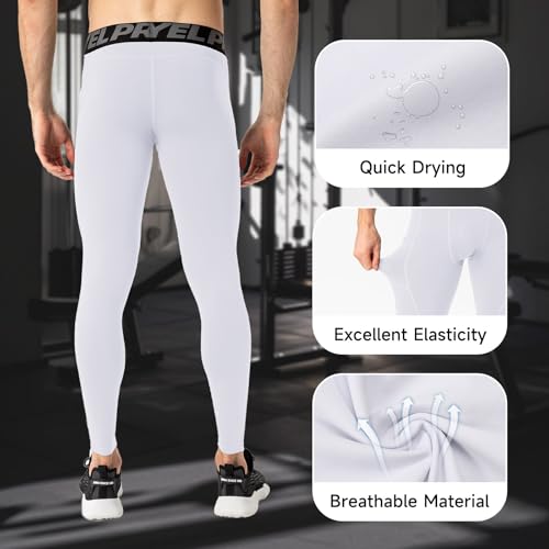 Men's Compression Pants with Pocket - Cool Dry Running Leggings