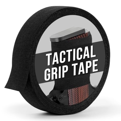 Non-Slip Tactical Gun Grip Tape - 1 in x 27.34 Yards - Black