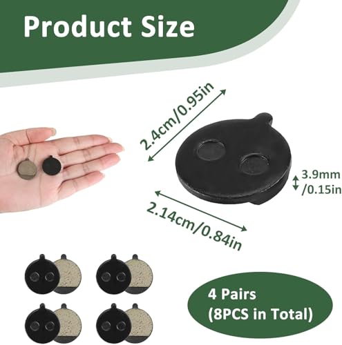 8 Pcs Brake Pads for Gotrax GXL V2, Apex, Apex XL, XR Ultra - Durable & Low Noise