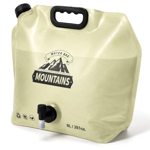 Collapsible Water Container with Spigot - 2 Gallon Portable Water Jug