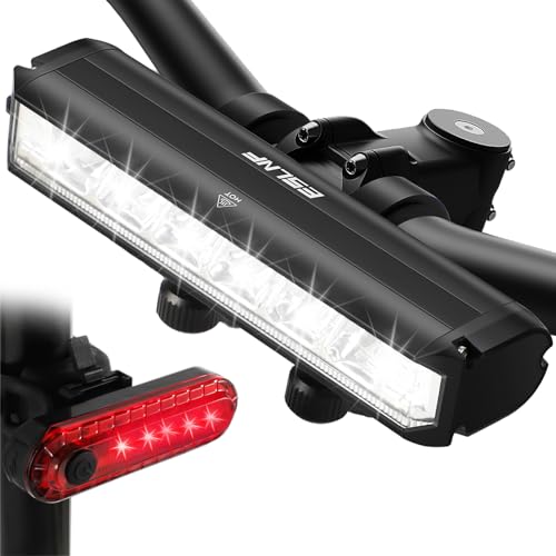 SEFONE Elongate 1800 Lumen Bike Light Set - Front & Back USB Rechargeable for Night Cycling