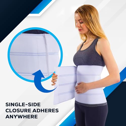 Abdominal Binder Waist Support Belt - Compression Wrap for Men & Women