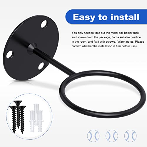 Metal Baseball Wall Mount Holder Display Rack for Softballs