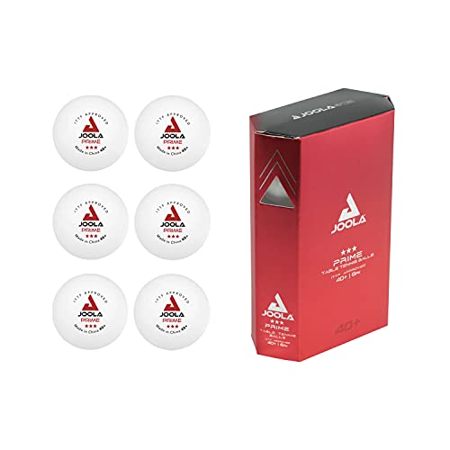 JOOLA Prime 3-Star White Table Tennis Balls - Pack of 6, Official ITTF Tournament Quality