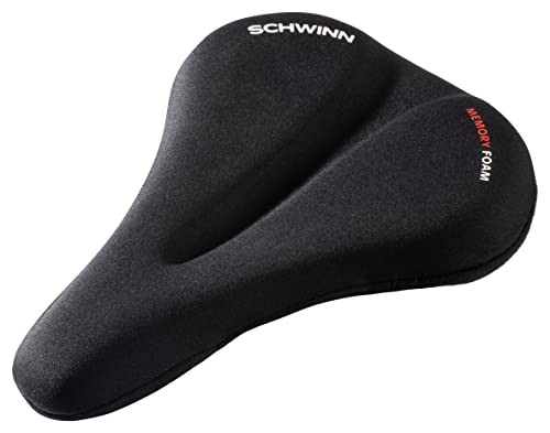 Schwinn Memory Foam Dual Strap Bike Seat Cover for Sport & Cruiser Bikes, Black