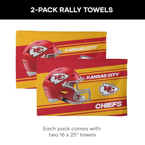 Kansas City Chiefs 2-Pack Fan Towel Set - Team Colors, 16" x 25"
