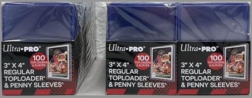 Ultra PRO 3x4 Inch Card Toploaders & Sleeves Bundle for Trading Cards