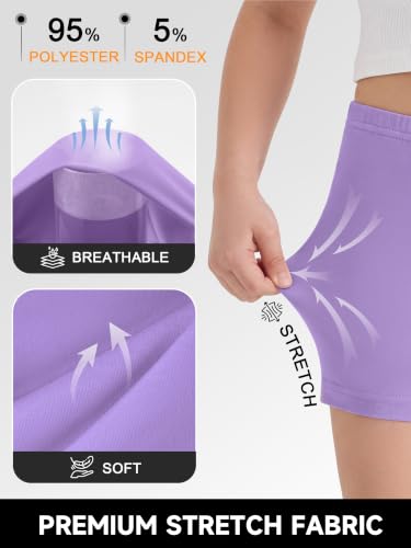 10-Pack Girls Dance Shorts - Toddler Biker Shorts for Gym & Dance