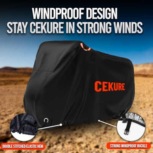CEKURE 83x35x46 Inch Waterproof Heavy Duty Bike Cover for 2-3 Bikes
