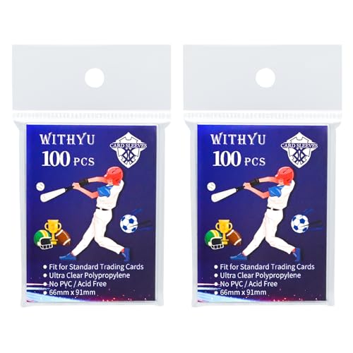 200 Pcs Ultra-Clear Trading Card Sleeves - Top Loading Protectors