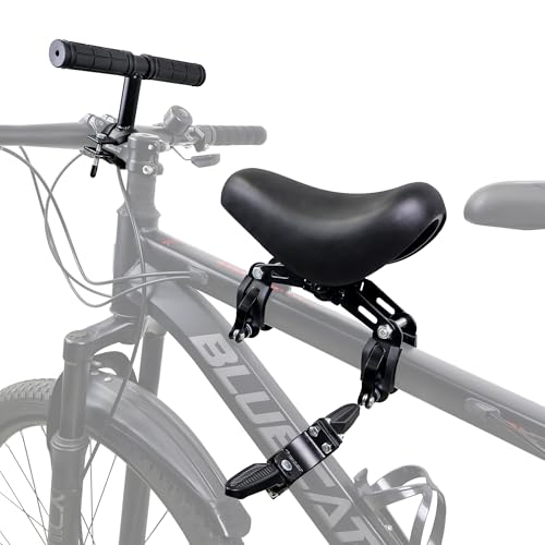 Front Mounted Child Bike Seat with Handlebars & Foot Pedals - Black