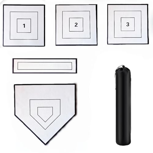 5-Piece Baseball & Softball Base Set with Carrying Bag