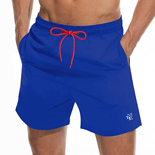 Men's Quick Dry Beach Shorts Swim Trunks with Mesh Lining - X-Large Acid Blue