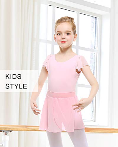 Stelle Ballet Skirts for Girls 03-Black+Pink (Pull On) 4-6 Years – Toddler Dance Wrap Skirt