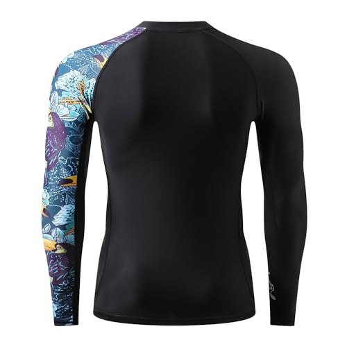 Men's Long Sleeve Rash Guard - UPF 50+ UV Protection, Quick Drying - X-Large