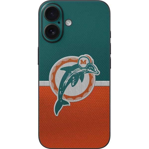 Miami Dolphins Vintage Phone Skin for iPhone 16 - Official NFL Design