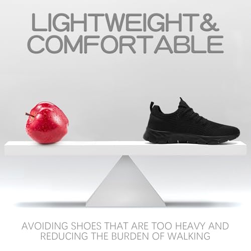 YITUHIO Men’s Running Shoes - Black 9.5 Lightweight Athletic Sneakers