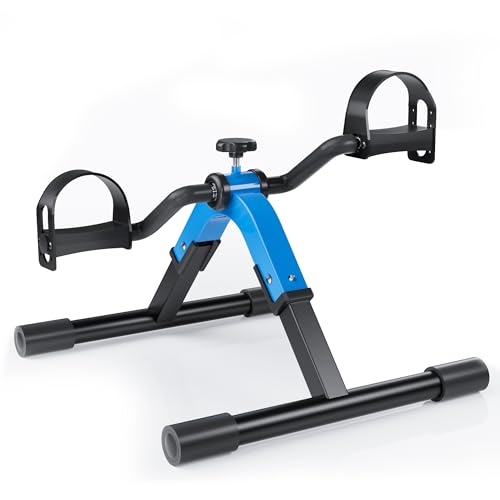 Mini Folding Pedal Exerciser Under Desk Bike for Arms & Legs - Blue