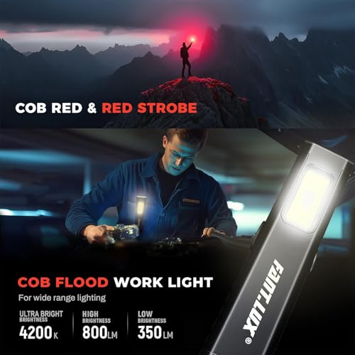 Compact USB-C Rechargeable Pocket Flashlight with Magnetic Base - 1 Pack